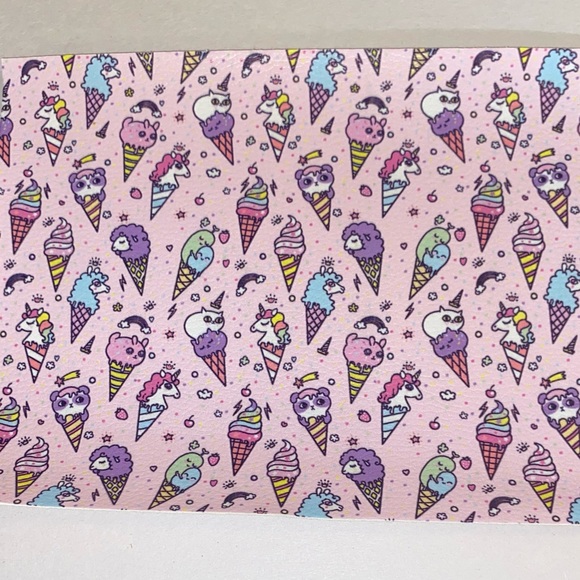 None Other - ❤️10/$10❤️ Cute and Cuddly Ice Cream Cones Faux Leather Sheet